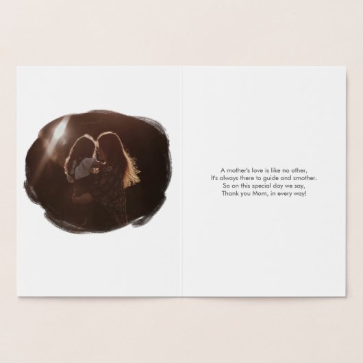 Mutter und Tochter | Darstellung | Muttertag Folienkarte (Innenseite)