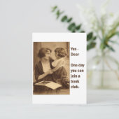 Mutter und Tochter eines Buchclubs Postkarte (Stehend Vorderseite)