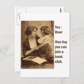 Mutter und Tochter eines Buchclubs Postkarte (Vorne/Hinten)
