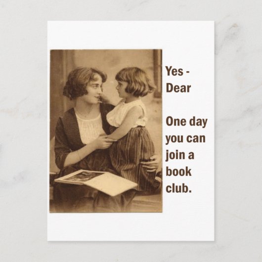 Mutter und Tochter eines Buchclubs Postkarte (Vorderseite)