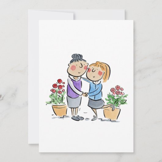 Mutter und Tochter Einladung (Vorderseite)