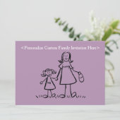 Mütter und Tochter Familie Kunst Einladungen nach (Stehend Vorderseite)