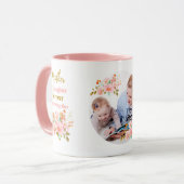 Mutter und Tochter Forever Linked Floral FOTO Tasse (Vorderseite Links)