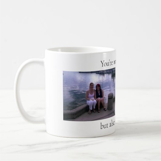 Mutter und Tochter-Foto Kaffeetasse (Links)