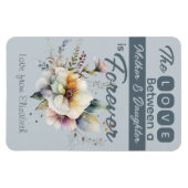 Mutter und Tochter für immer blühblau Magnet (Horizontal)