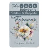 Mutter und Tochter für immer blühblau Magnet (Vertikal)