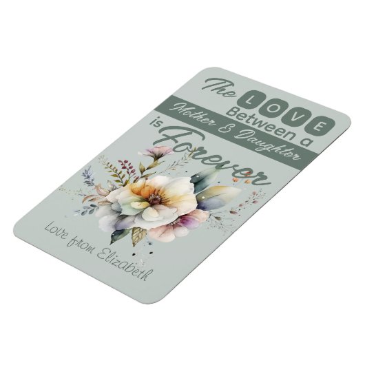 Mutter und Tochter für immer blühend grün Magnet (Linke Seite)