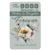 Mutter und Tochter für immer blühend grün Magnet (Vertikal)