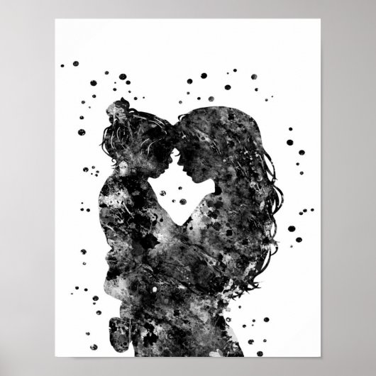 Mutter und Tochter Geschenke Idee, Familiengeburt Poster (Vorne)