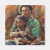 Mutter und Tochter in Papua Neuartige Guinea Magnet (Vorne)