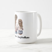 Mutter und Tochter individuelle Name personalisier Kaffeetasse (VorderseiteRechts)