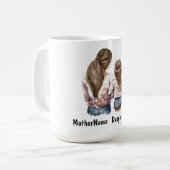 Mutter und Tochter individuelle Name personalisier Kaffeetasse (Vorderseite Links)