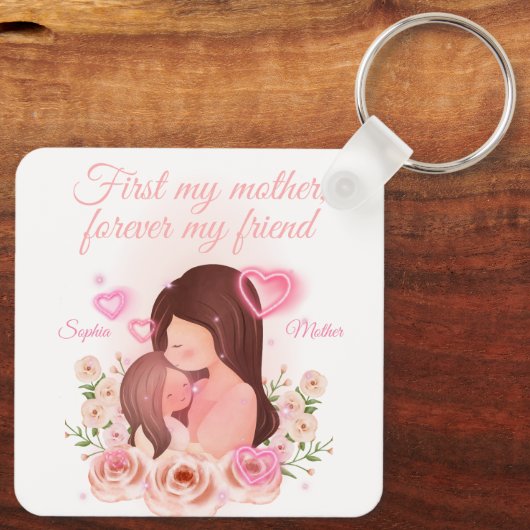 Mutter und Tochter, Individuelle Name Schlüsselanhänger (Rückseite)