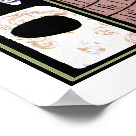 Mutter und Tochter - Jugendstil Poster (Ecke)