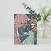 Mutter und Tochter - Jugendstil Postkarte (Stehend Vorderseite)