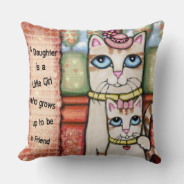 Mutter-und Tochter-Katzen-Liebethrow-Kissen Kissen