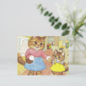 Mutter und Tochter Kitty Postkarte (Stehend Vorderseite)