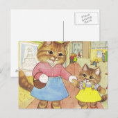 Mutter und Tochter Kitty Postkarte (Vorne/Hinten)