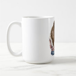 Mutter und Tochter, lange Haare, Aquarell-Rückkuns Kaffeetasse