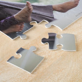 Mutter und Tochter lesen Geschichtenbuch Puzzle (Seite)