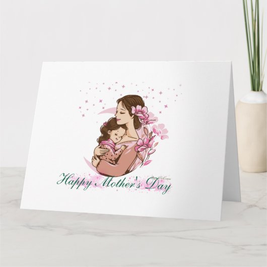 Mutter und Tochter Liebe - Muttertagskarte Karte (Vorderseite)