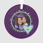 Mutter und Tochter Lila Foto Herz Ornament (Rückseite)