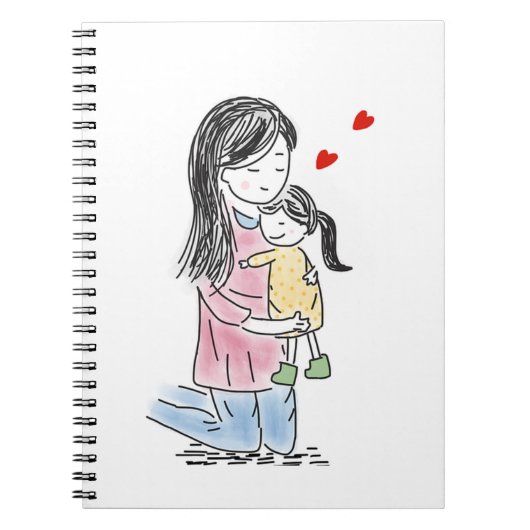 Mutter und Tochter Notizblock (Vorderseite)
