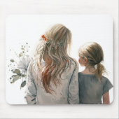 Mutter- und Tochter-Portrait Mousepad (Vorne)