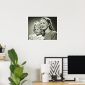 Mutter und Tochter Poster (Heimbüro)