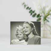 Mutter und Tochter Postkarte (Stehend Vorderseite)