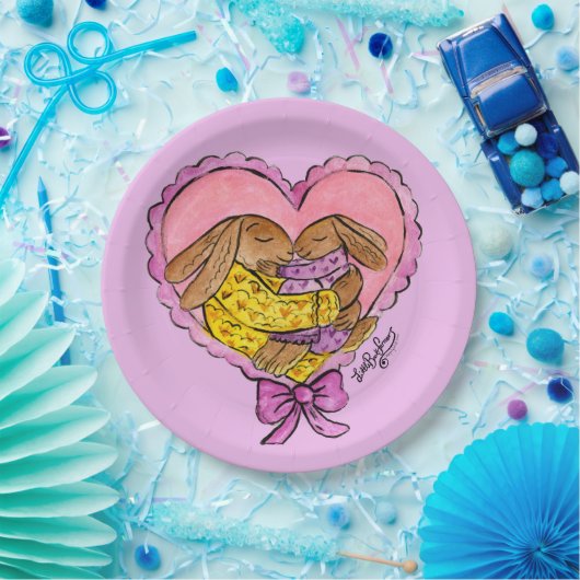 Mutter und Tochter Rabbit Party Teller Babydusche (Party)