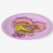 Mutter und Tochter Rabbit Party Teller Babydusche (Schrägansicht)