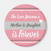 Mutter und Tochter rosa und grau Magnet (Vorne)