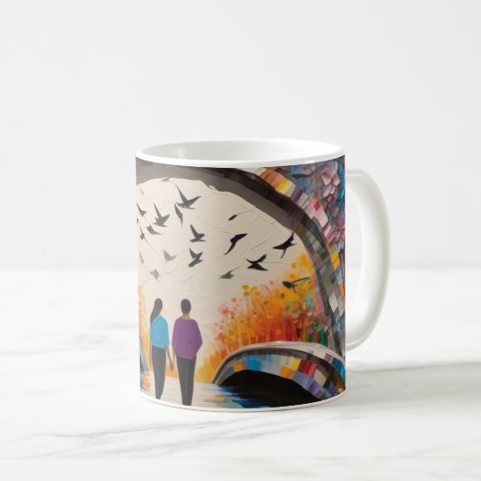 Mutter und Tochter: Schritte der Liebe Kaffeetasse (VorderseiteRechts)