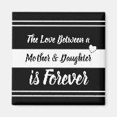Mutter und Tochter schwarz und weiß Magnet (Vorne)