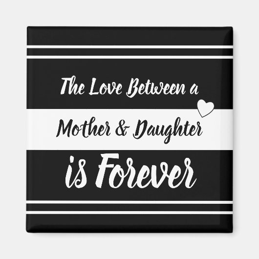 Mutter und Tochter schwarz und weiß Magnet (Vorne)