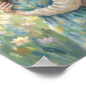 Mutter und Tochter umarmen Kunstposter Poster (Ecke)