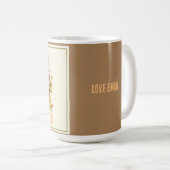 "Mutter und Tochter unter Sonnenblumen in Boho Kaffeetasse (VorderseiteRechts)