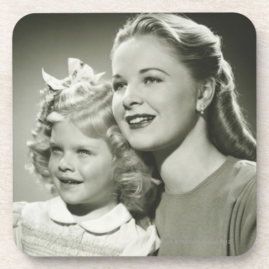 Mutter und Tochter Untersetzer (Vorderseite)