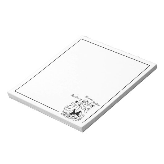 Mutter und Tochter verbinden Kunst mit Namen Notizblock (Rotiert)