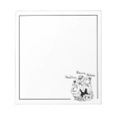 Mutter und Tochter verbinden Kunst mit Namen Notizblock (Vorderseite)