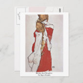 Mutter und Tochter von Egon Schiele Postkarte (Vorne/Hinten)