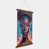 Mutter und Tochter Wandteppich Mit Holzrahmen (Gewinkelt)