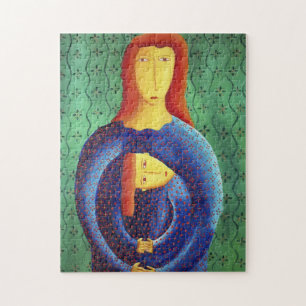 Mutter und Tochter zeitgenössische Kunstmalerei Puzzle