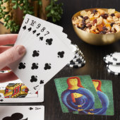 Mutter und Tochter zeitgenössische Kunstmalerei Spielkarten (In Situ)