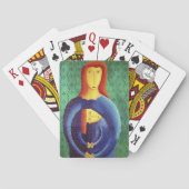Mutter und Tochter zeitgenössische Kunstmalerei Spielkarten (Rückseite)