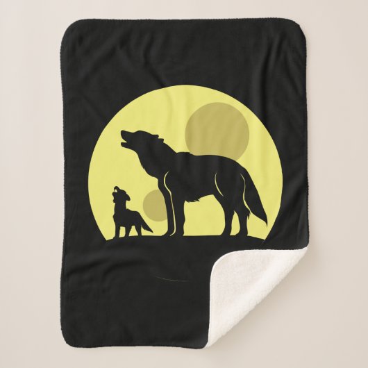 Mutter und Wolf Pup Sherpadecke (Vorderseite)