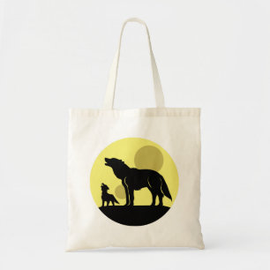 Mutter und Wolf Pup Tragetasche