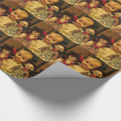 Mutter und Zwillinge Geschenkpapier (Ecke)