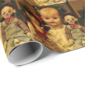 Mutter und Zwillinge Geschenkpapier (Rolleneckpunkt)